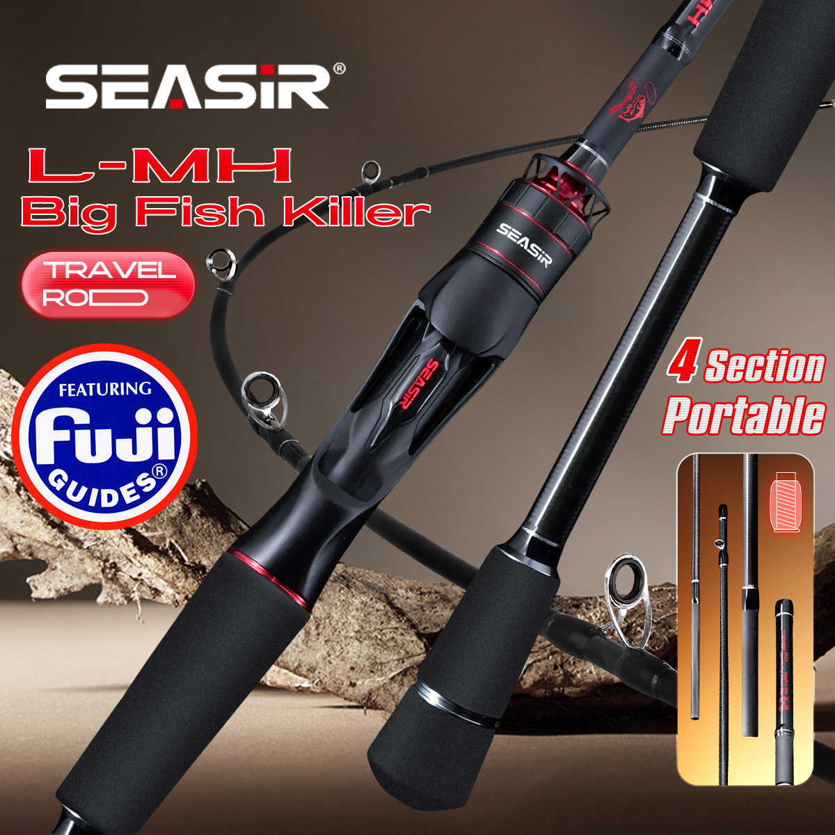 Fishing Rod Carbon Fiber - Seasir salminus xf m/mh vara de