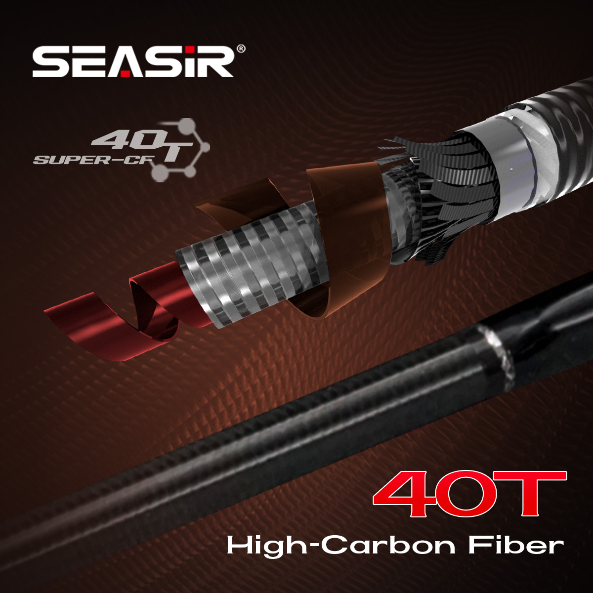 Seasir salminus xf m/mh vara d - Fishing Rod Carbon Fiber avaliação e preço