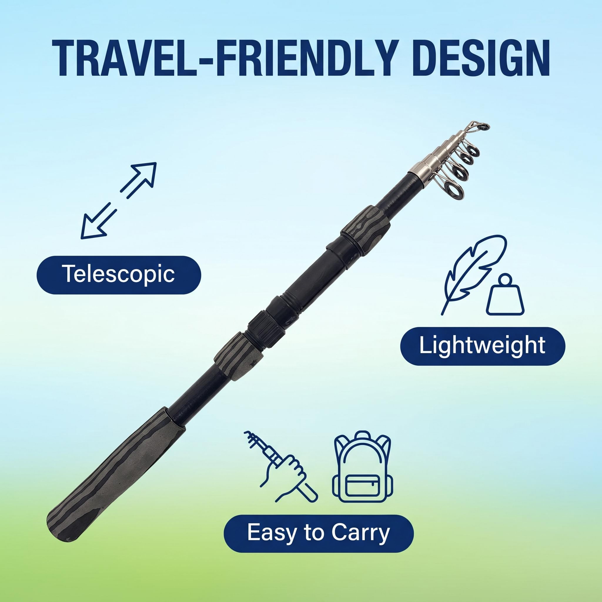 Kit de Vara de Pesca Telescópi - Fishing Rod Travel avaliação e preço