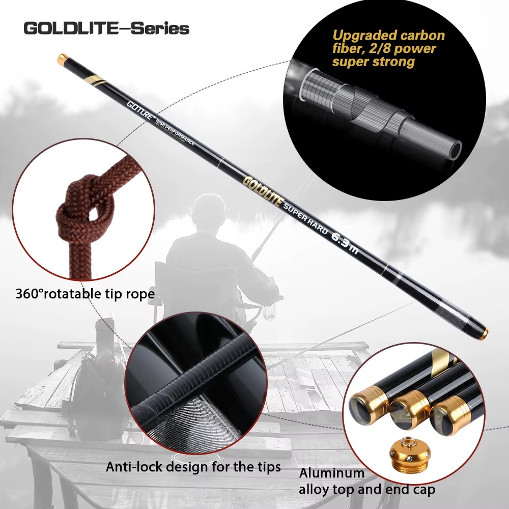 Vara de Pesca Telescópica Gotu - Fishing Rod Carbon Fiber avaliação e preço