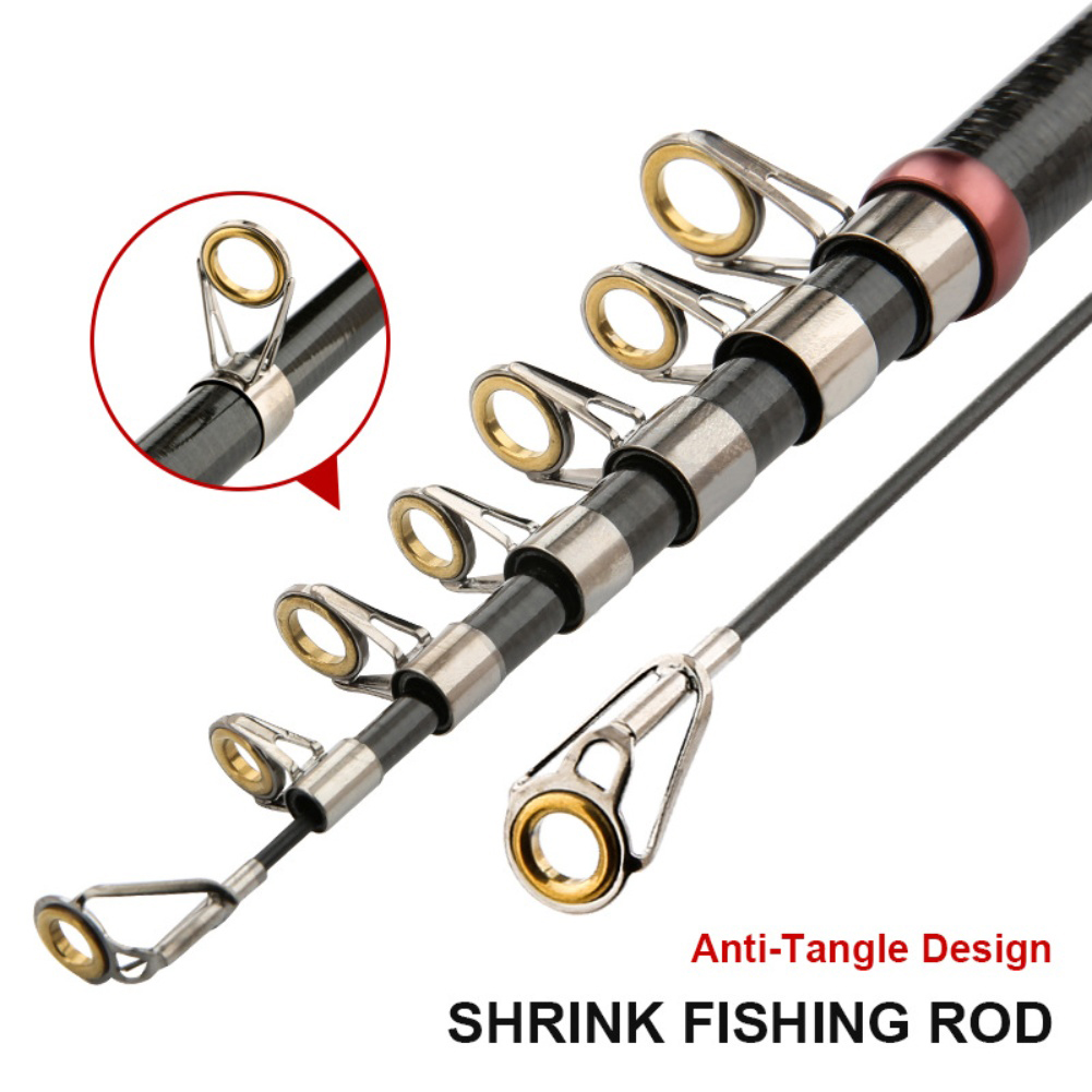 Vara de pesca retrátil de fibr - Fishing Rod Carbon Fiber avaliação e preço